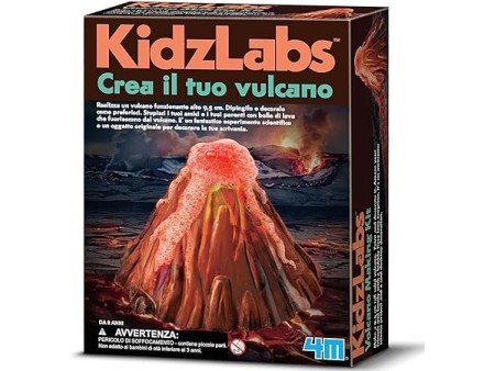 4M 00-03230 Crea il Tuo Vulcano Laboratorio Creativo con Esperimenti Scientifici per Bambini, Giochi Educativi e Scientifici da