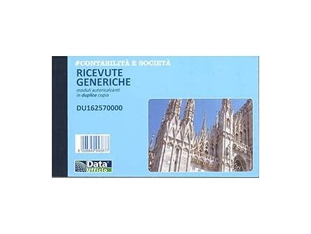 10 pezzi Ricevute Generiche Data ufficio A6 DU162570000