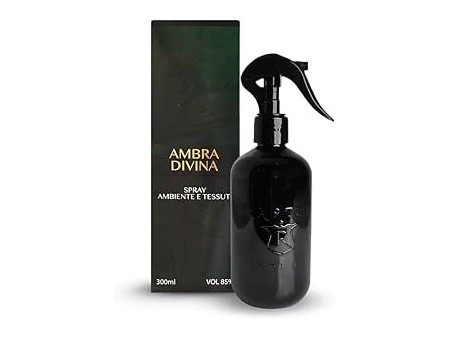 RAPTUS Ambra Divina Spray Ambiente e Tessuti 300ml - Profumazione Calda all'Ambra - Deodorante per Tessuti e Casa - Flacone