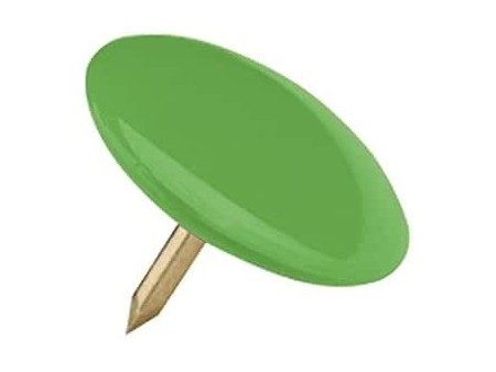 Puntine - 500 pezzi in 10 confezioni da 50 - Puntine colorate Verde