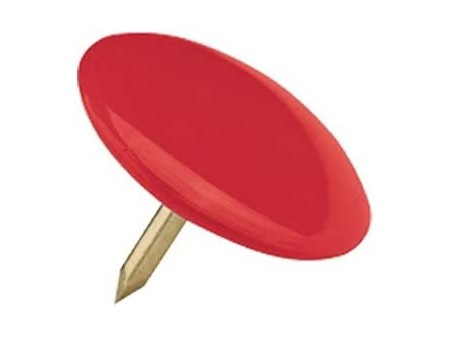 Puntine - 500 pezzi in 10 confezioni da 50 - Puntine colorate Rosso