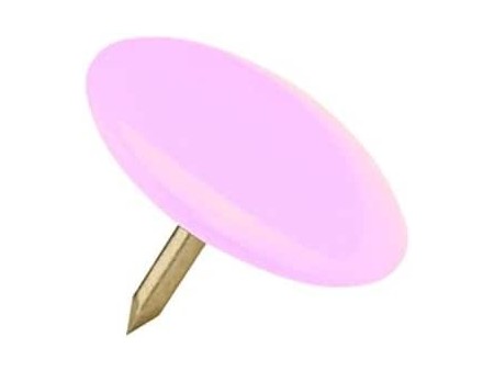 Puntine - 500 pezzi in 10 confezioni da 50 - Puntine colorate Rosa