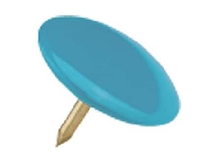 Puntine - 500 pezzi in 10 confezioni da 50 - Puntine colorate Azzurro