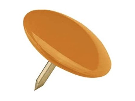 Puntine - 500 pezzi in 10 confezioni da 50 - Puntine colorate Arancio