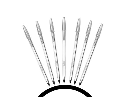 BIC Cristal Shine Penne a Sfera Punta Media, (1.00 mm), Inchiostro Nero, Confezione da 20 Penne, Con Fusto, Color Argento