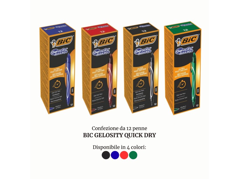 BIC Gelocity Quick Dry – colori assortiti