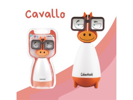 Colourbook Snippy - Forbici Con Punta Arrotondata, Lama Acciaio Inox da 13cm, Impugnatura In Morbido Silicone, Supporto da