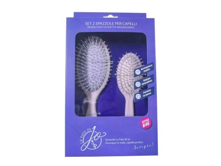 LE FATE DI JO COFFRET 2PZ SPAZZOLE OVALI C/ CUSCINETTO MASSAGGIANT K46