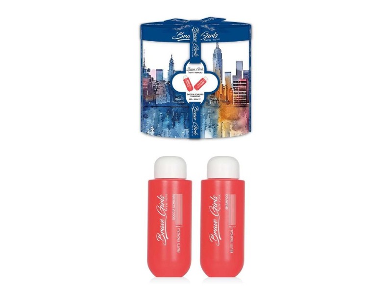 BRAVE GIRLS COFFRET CILINDRO S/G 400ML+SHAMPOO 400ML FRUTTI TROPICALI