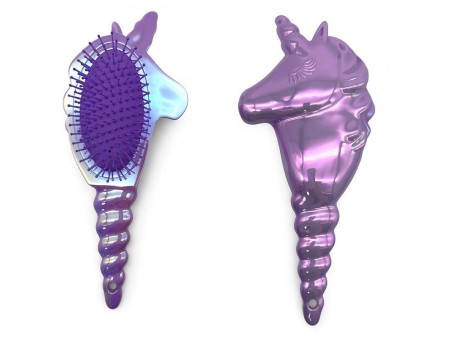 BRAVE GIRLS SPAZZOLA PER CAPELLI UNICORNO ARCOBALENO LILLA