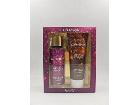 ZAYMAR COFFRET POUR FEMME LUNA SKIN A/P 250 ML + B/L 236 ML GLITTERATA