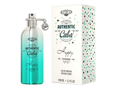 CUBA AUTHENTIC FOR WOMEN HAPPY EDP 100 ML VAPO OGNI 6PZ TESTER OMAGGIO