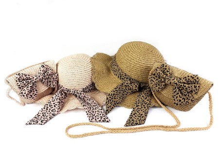 LE KIKKE BORSETTA + CAPPELLO IN PAGLIA ANIMALIER COLORI ASSORTITI