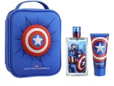 MARVEL CAPITAN AMERICA COFFRET EDT 100ML+S/G 75ML+ZAINETTO 3D