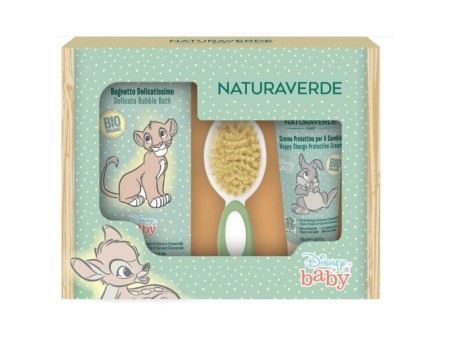 NATURAVERDE BABY COFFRET BAGNETTO DELICATISSIMO+CREMA CAMBIO+SPAZZOLA