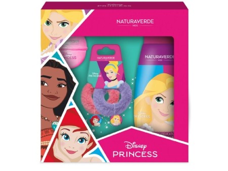 NATURAVERDE PRINCESS COFFRET BOMBA BAGNO 100GR+SHAMPOO 300ML+ELASTICI