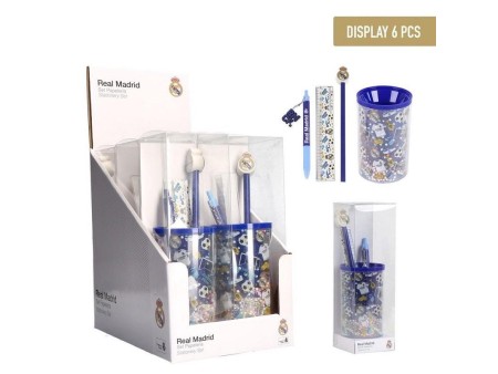 REAL MADRID SET CANCELLERIA PORTAPENNE+RIGHELLO+PENNA+MATITA