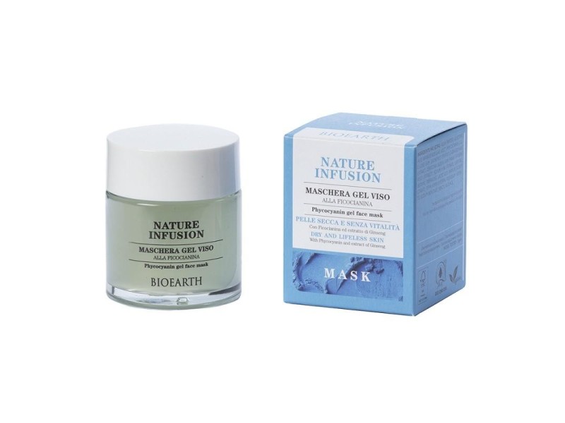 BIOEARTH NATURE INFUSION MASCHERA GEL VISO FICOCIANINA VASO 100 ML