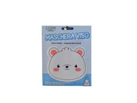 COSMI MASCHERA VISO ORSO BIANCO C/ESTRATTO DI FRAGOLA/ACIDO IALURONICO