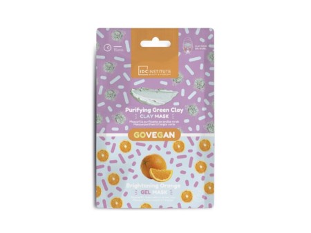IDC INSTITUTE SKINCARE ESSENTIALS MASCHERA DUO ARGILLA VERDE + ARANCIO