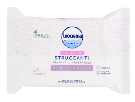 LEOCREMA SALVIETTE STRUCCANTI IDRATANTI VISO OCCHI E LABBRA
