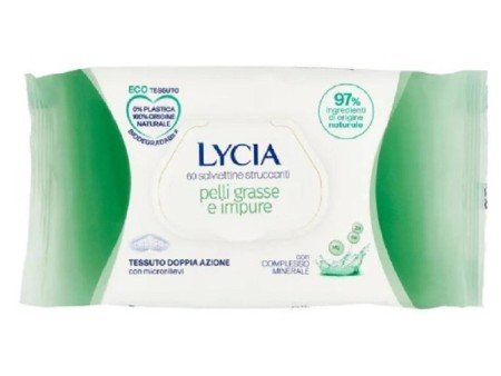LYCIA SALVIETTINE STRUCCANTI PELLI GRASSE E IMPURI 60PZ