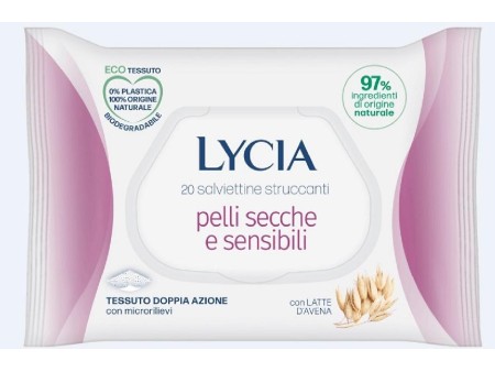 LYCIA SALVIETTINE STRUCCANTI PER PELLI SENSIBILI 20PZ