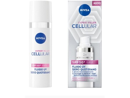 NIVEA CELLULAR EXPERT FILLER FLUIDO UV SIERO QUOTIDIANO SPF 50+ 30ML