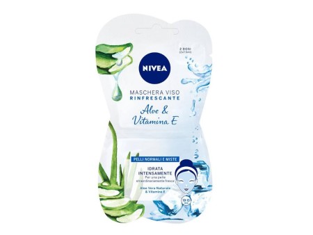 NIVEA MASCHERA VISO RINFRESCANTE PELLI NORMALI E MISTE 2 DOSI