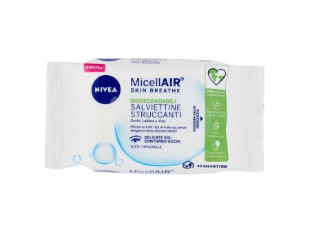 NIVEA SALVIETTINE STRUCCANTI MICELL AIR VISO OCCHI E LABBRA 25 PZ