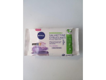 NIVEA SALVIETTINE STRUCCANTI PELLI SENSIBILI VISO OCCHI E LABBRA 25PZ