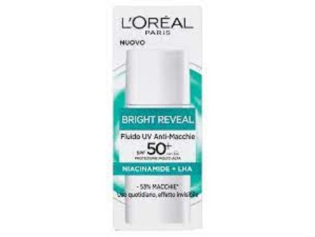 OREAL BRIGHT REVEAL FLUIDO UV ANTI-MACCHIE SPF 50+ 50ML