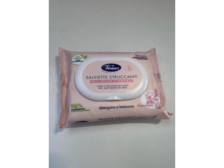 VENUS SALVIETTE STRUCCANTI PELLI SECCHE E SENSIBILI 20PZ