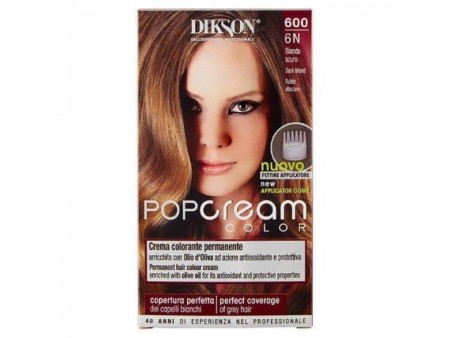 DIKSON POP CREAM CREMA COLORANTE PERMANENTE BIONDO SCURO 600 6N