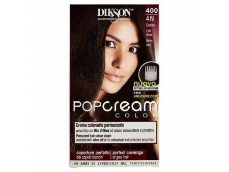 DIKSON POP CREAM CREMA COLORANTE PERMANENTE CASTANO 400 4N