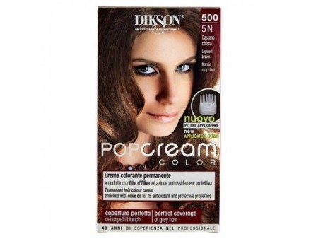 DIKSON POP CREAM CREMA COLORANTE PERMANENTE CASTANO CHIARO 500 5N