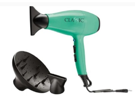 GAMA PHON CLASSIC VERDE ACQUA 2200 WATT CON DUE BOCCHETTE E DIFFUSORE