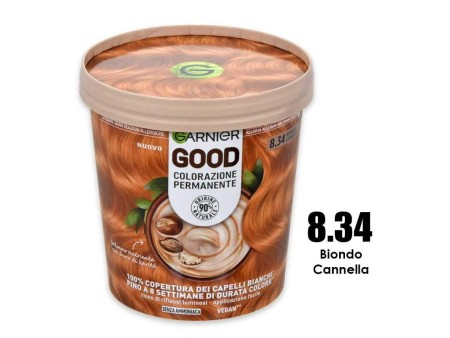 GARNIER GOOD COLORAZIONE PERMANENTE SENZA AMMONIACA 8,34 BIONDO CANNEL