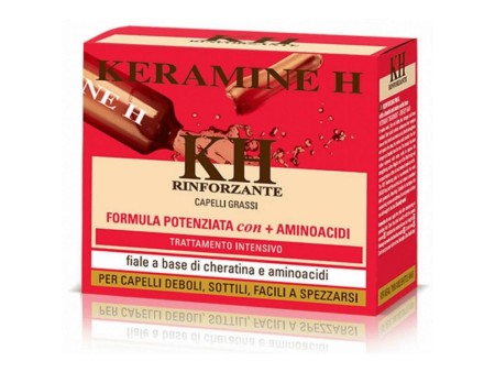 KERAMINE H RINFORZANTE ROSSA CAPELLI GRASSI 10 FIALI X 10 ML