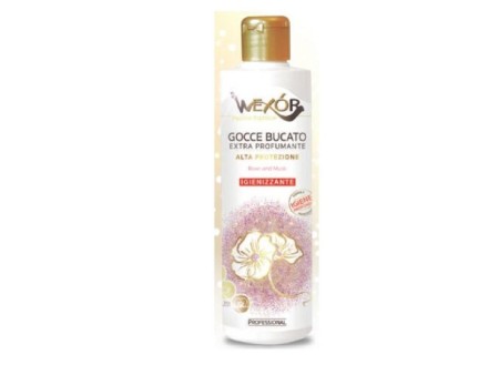 WEXOR GOCCE BUCATO EXTRA PROFUMANTE IGIENIZZANTE ROSE E MUSK 235ML