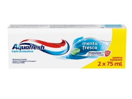 AQUAFRESH DENTIFRICIO MENTA DELICATA 2 X 75 ML