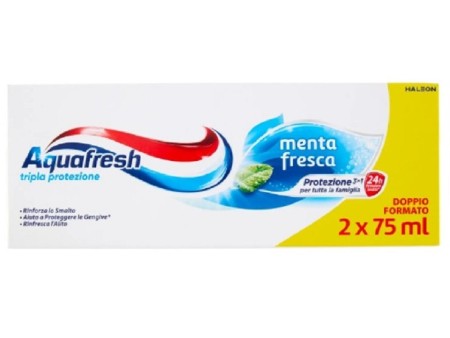 AQUAFRESH DENTIFRICIO MENTA FRESCA 2 X 75 ML