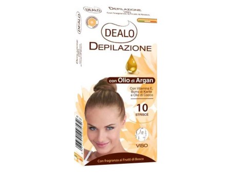 DEALO STRISCIE DEPILATORIE VISO ARGAN 10 PZ.