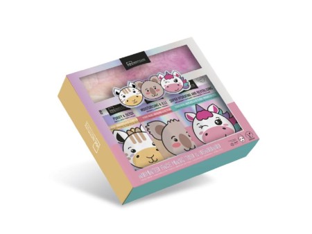 IDC INSTITUTE CONFEZIONE CUTE ANIMALS 3 MASCHERE 24GR+ FASCIA