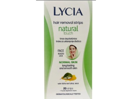 LYCIA STRISCE DEPILATORIE VISO NATURAL X TUTTI I TIPI DI PELLE 20 PZ