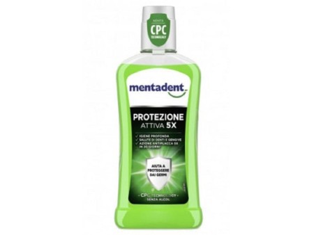 MENTADENT COLLUTORIO PROTEZIONE ATTIVA 5X SENZA ALCOOL CPC MENT 500ML