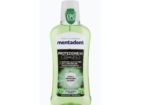 MENTADENT COLLUTORIO PROTEZIONE ATTIVA 5X SENZA ALCOOL CPC TECH 500ML