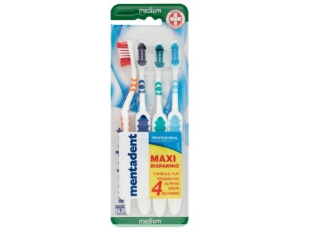 MENTADENT SPAZZOLINO PROFESSIONAL MEDIUM PZ 4