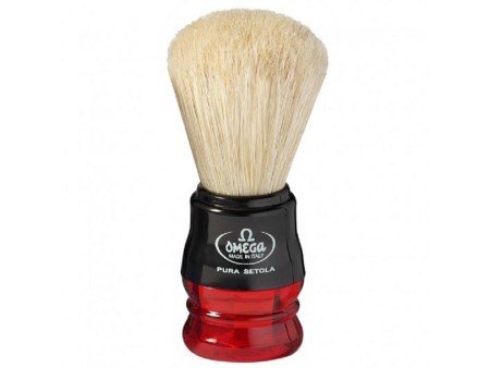 OMEGA PENNELLO BARBA PURA SETOLA STERILIZZATA NERO/ROSSO