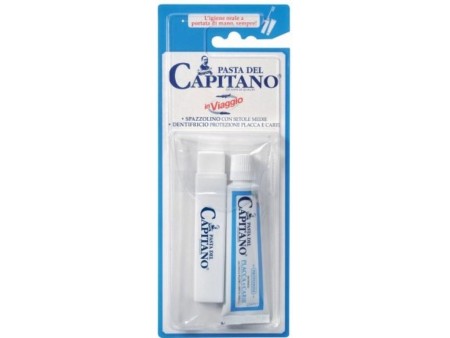 PASTA DEL CAPITANO KIT VIAGGIO SAPAZZOLINO PIEGHEVOLE + DENTIFRICIO